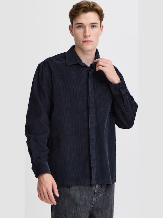 Long Sleeve Corduroy Overshirt Dark Navy