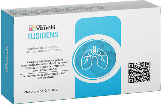 Human Vanelli Tusidens 600mg Συμπλήρωμα για την Ενίσχυση του Ανοσοποιητικού 30 κάψουλες
