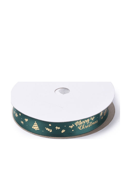 "merry Christmas" Christmas Ribbon Green 1pc