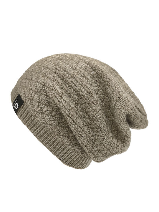 Beanie Unisex Beanie Knitted in Beige color