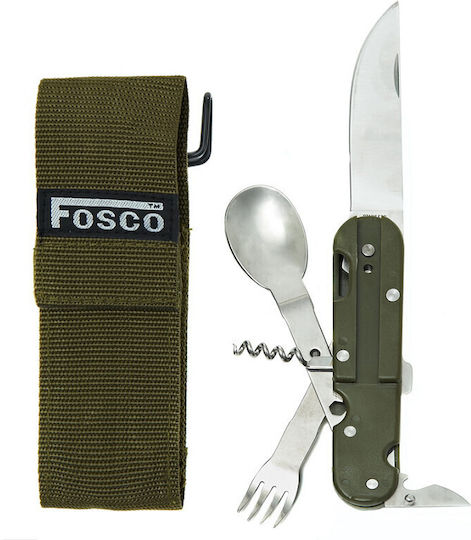 Fosco Chow Kit Faltbares Messer- und Gabelset Grün