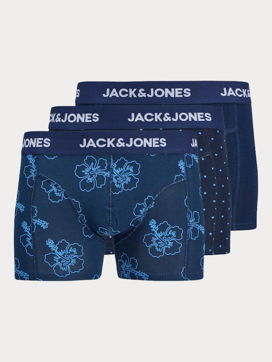 Ανδρικά Σλιπ Pageant Blue - Navy με Σχέδια 3Pack