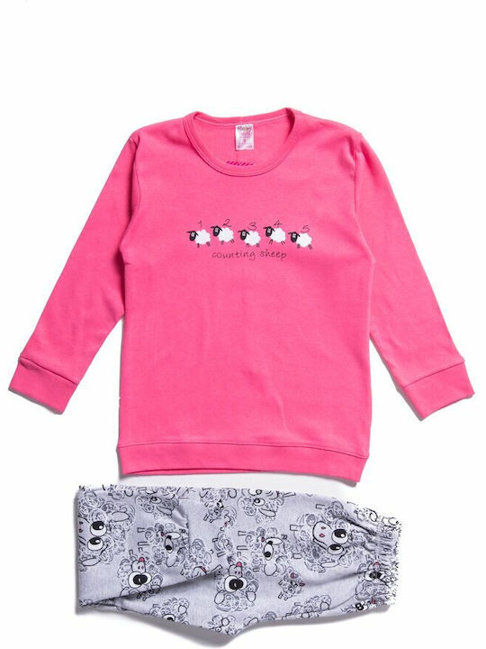 Comfort Kinder Schlafanzug Baumwoll Rosa