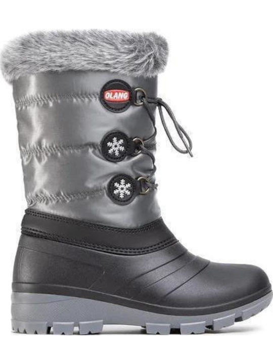 Kids Boots with Laces Gray