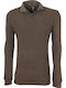 Long Sleeve Brown Blouse