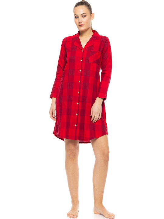 Pink Label Winter Women's Nightdress Raspberry