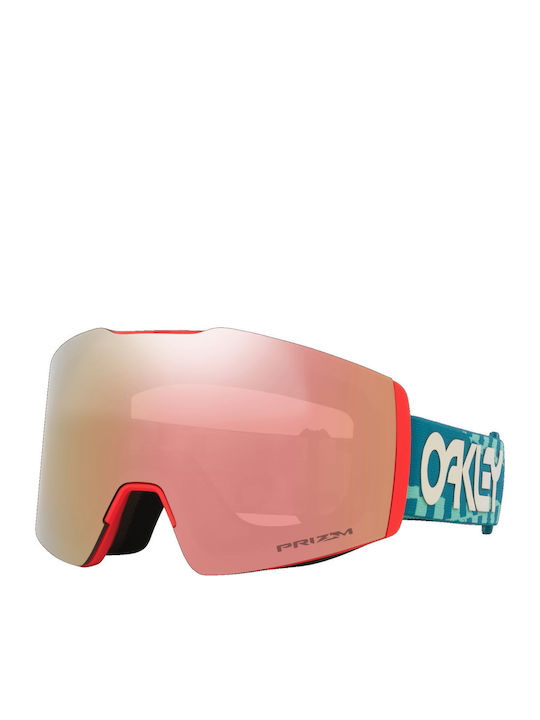 Oakley Fall Line M Mască de Schi și Snowboard pentru Adulți, Roz, cu Lentilă Polarizată Roz