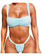 Bikini Set Sports Bra & Slip Bottom light blue color