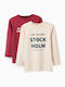 Set Kinderhemden Beige, Burgundy