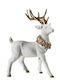 Zen Collection Christmas Plastic Figure Reindeer White Height 24cm