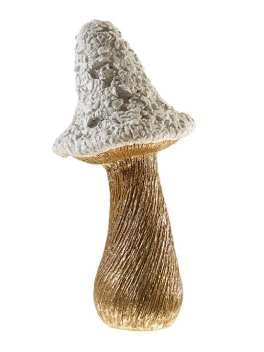 Zen Collection Ciupercă Poliester Albă Aurie 12x10,7x25,2 cm