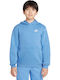 Fleece Kinder-Sweatshirt mit Kapuze Silicon