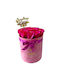 Aranjament Floral Crystal Beauty 15 Trandafiri Săpun Handmade Cristale În Cutie Roz Catifea Topper Fuchsia „La Mulți Ani Maria!”
