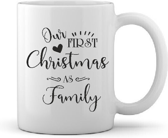Keramik Weihnachtsbecher Mein Erstes Weihnachten Als Familie Design 1 Stück