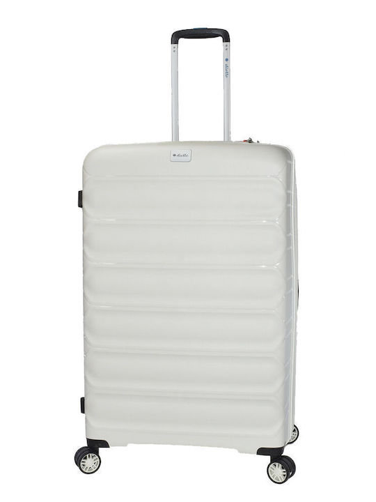 Dielle Large Travel Suitcase Hard White with 4 ...