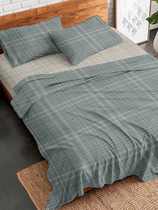 Sunshine Flannel 2066 Σετ Σεντόνια Διπλά Φανελέ...