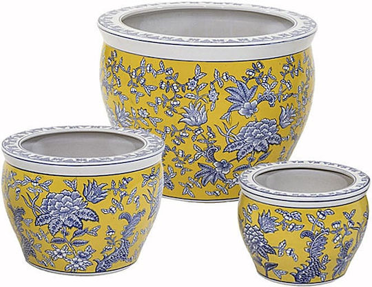 Art et Lumiere Plant Pot Porcelain Yellow