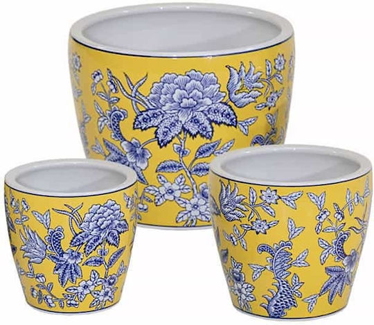 Art et Lumiere Plant Pot Porcelain Yellow