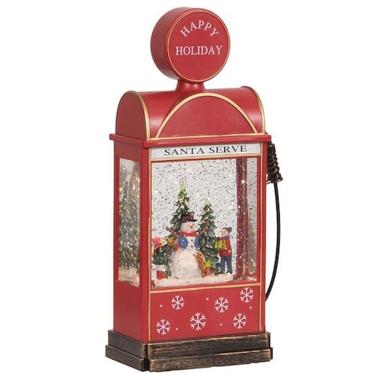 Glob Decorativ de Zăpadă de Crăciun cu Lumină și Muzică 26185 11,5x7,5x27cm Multicolor