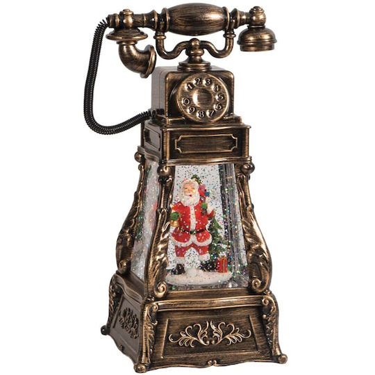 Glob De Zăpadă Decorativ De Crăciun Cu Lumină Și Muzică Telefon 26160 13,3x11,3x26,5cm Multicolor