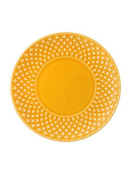 Bordallo Pinheiro Teller Untiefe Keramik Gelb 17cm