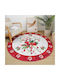 Χριστουγεννιάτικο Χαλί “ζαχαρωτά" Imitation Cashmere 150x150cm Ry04-150