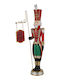 Arpimex Srl Weihnachts-Nussknacker Rot aus Polyresin Höhe 64.5cm.