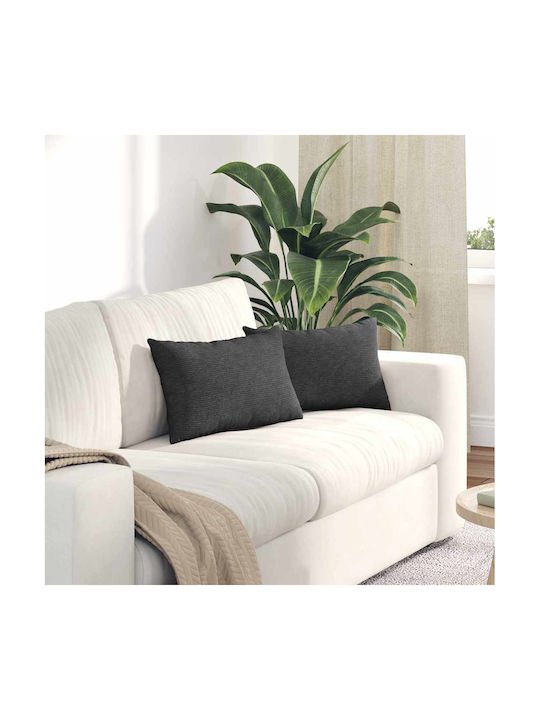 vidaXL Perna De Canapea Din Catifea Gri Închis 30x50cm