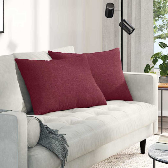vidaXL Μαξιλάρι Καναπέ Κόκκινο 50x70εκ.