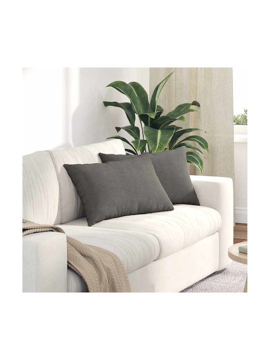 vidaXL Velvet Sofa Cushion Light Gray 40x60cm