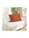 vidaXL Velvet Sofa Cushion Red Orange 50x50cm