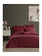 Homeline Set Pilotă Super Dublu 220x240cm 3218 Bordeaux 4buc
