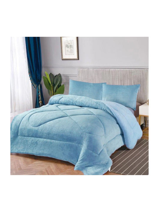 Marwa Duvet Cover Queen 220x240cm Baby Blue 330 GSMGsm