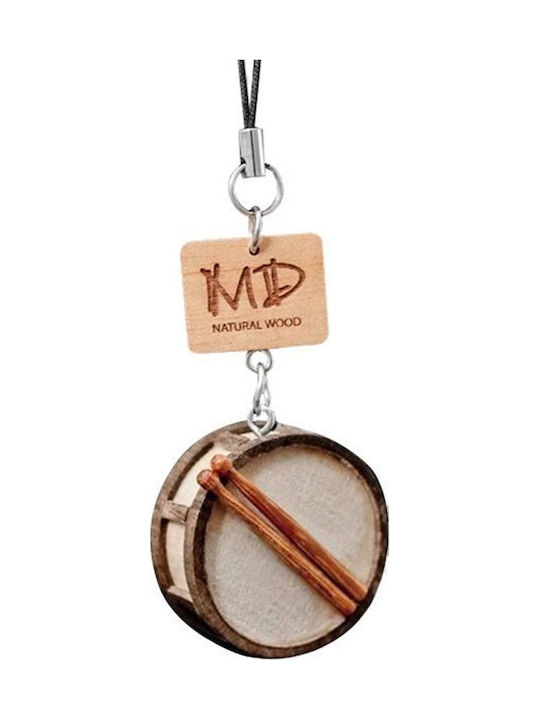 Musicianxdesigner Wooden Drum Keychain