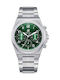 Beverly Hills Polo Club Men's Watch Battery with Silver Stainless Steel Bracelet