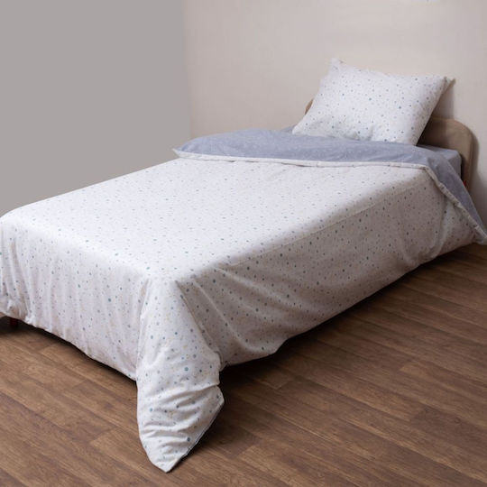 Viopros Παπλωματοθήκη Βαμβακερή Υπέρδιπλη 220x240 Λευκή