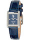 U.S. Polo Assn. Crystals Women's Watch with Blue Leather Strap