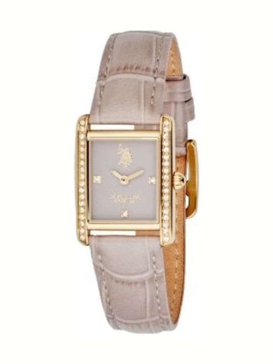 U.S. Polo Assn. Crystals Women's Watch with Bei...