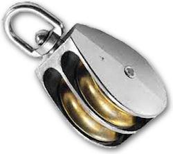Nickel Double Pulley 1" Swivel