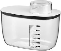 Femmit Food Storage Container 1300ml with Airtight Lid & Dispenser – BPA Free Transparent & White