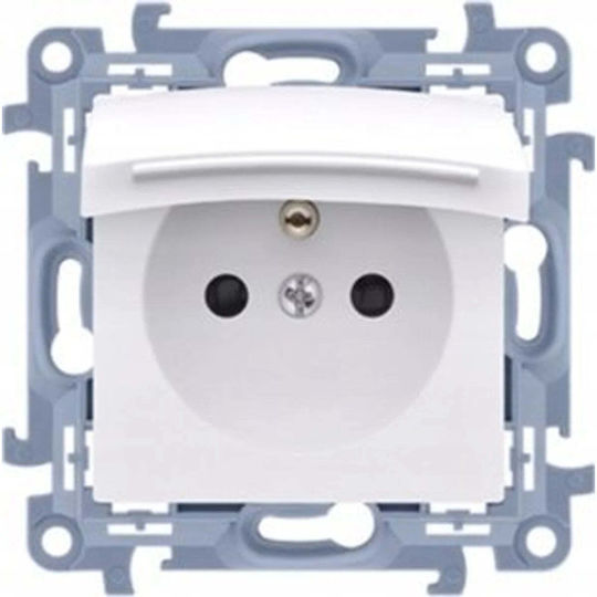Kontakt-Simon Single Power Socket Waterproof White