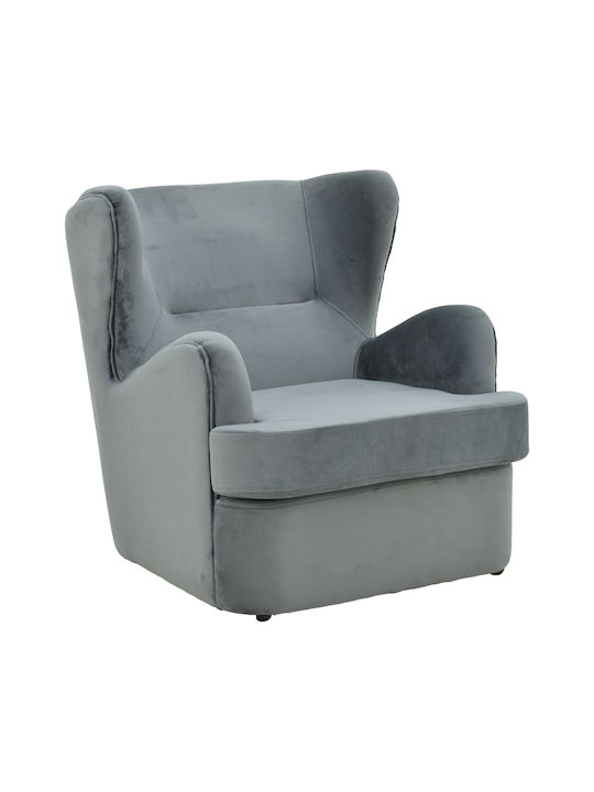 Regalo Samt Sessel Anthrazit 75x88x85cm