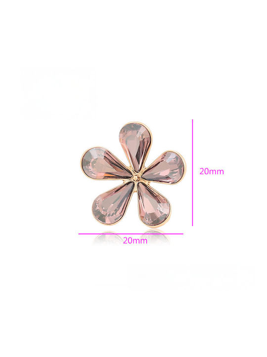Chrysothemiss Women's Pin Margarita Flower Brown Crystals