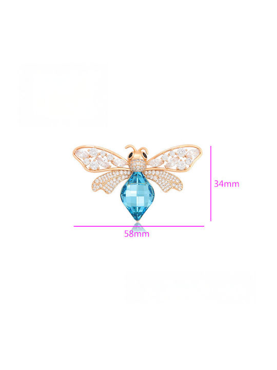 Chrysothemiss Γυναικεία Καρφίτσα Royal Bee Κρύσταλλο Aquamarine & Ζιργκόν Chrysothemiss Γυναικεία Καρφίτσα Royal Bee Κρύσταλλο Aquamarine & Ζιργκόν