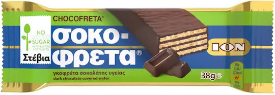 ION Шокофрета Вафла Dark със Стевия 38gr 1бр