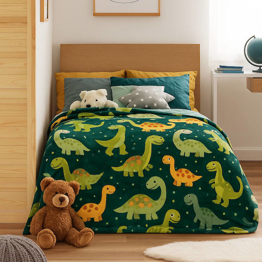 Astron Italy Pătură Catifea Dinosaurs Astron 220x150 cm