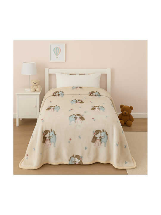 Astron Italy Κουβέρτα Βελουτέ Sweet Girl 220x150εκ.