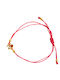 Handmade Kids Bracelet Talisman 2026 Red Heart Gilded Zamac