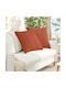 vidaXL Velvet Sofa Cushion Red Orange 60x60cm