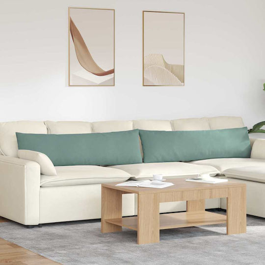 vidaXL Възглавница за Диван от Кадифе Светлосин 40x145см